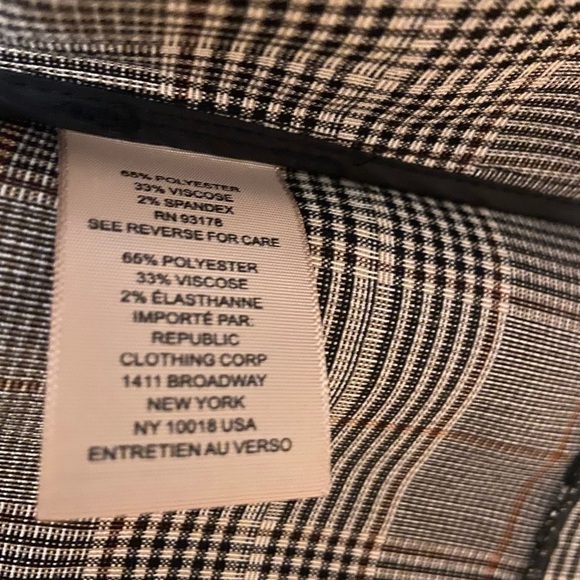 NWT Philosophy Plaid Open Front Blazer Jacket | Brown Tan | S/P - Picture 6 of 6